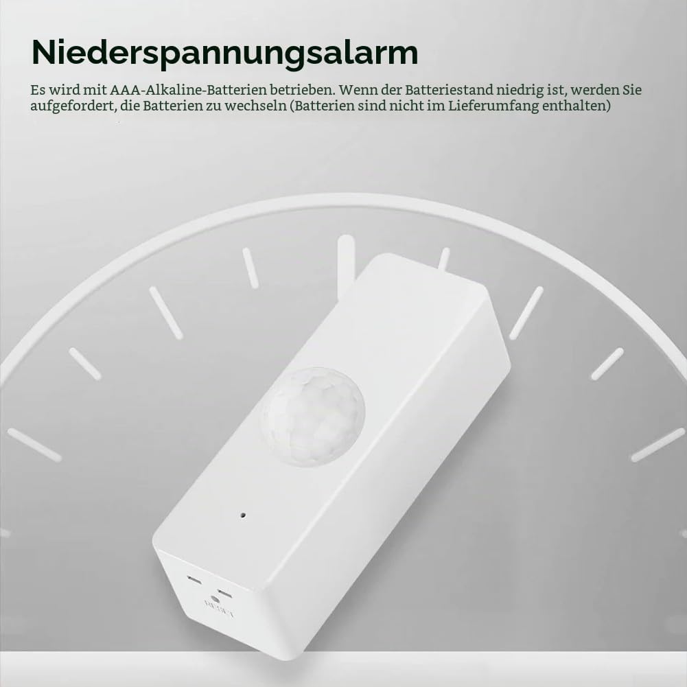 Bewegungsmelder für Shelly und Tapo, menschlicher Sensor mit PIR-Infraroterkennung, optionale mobile Erkennung für die Sicherheit zu Hause, Betrieb mit 2 AAA-Batterien (nicht). – Bild 5