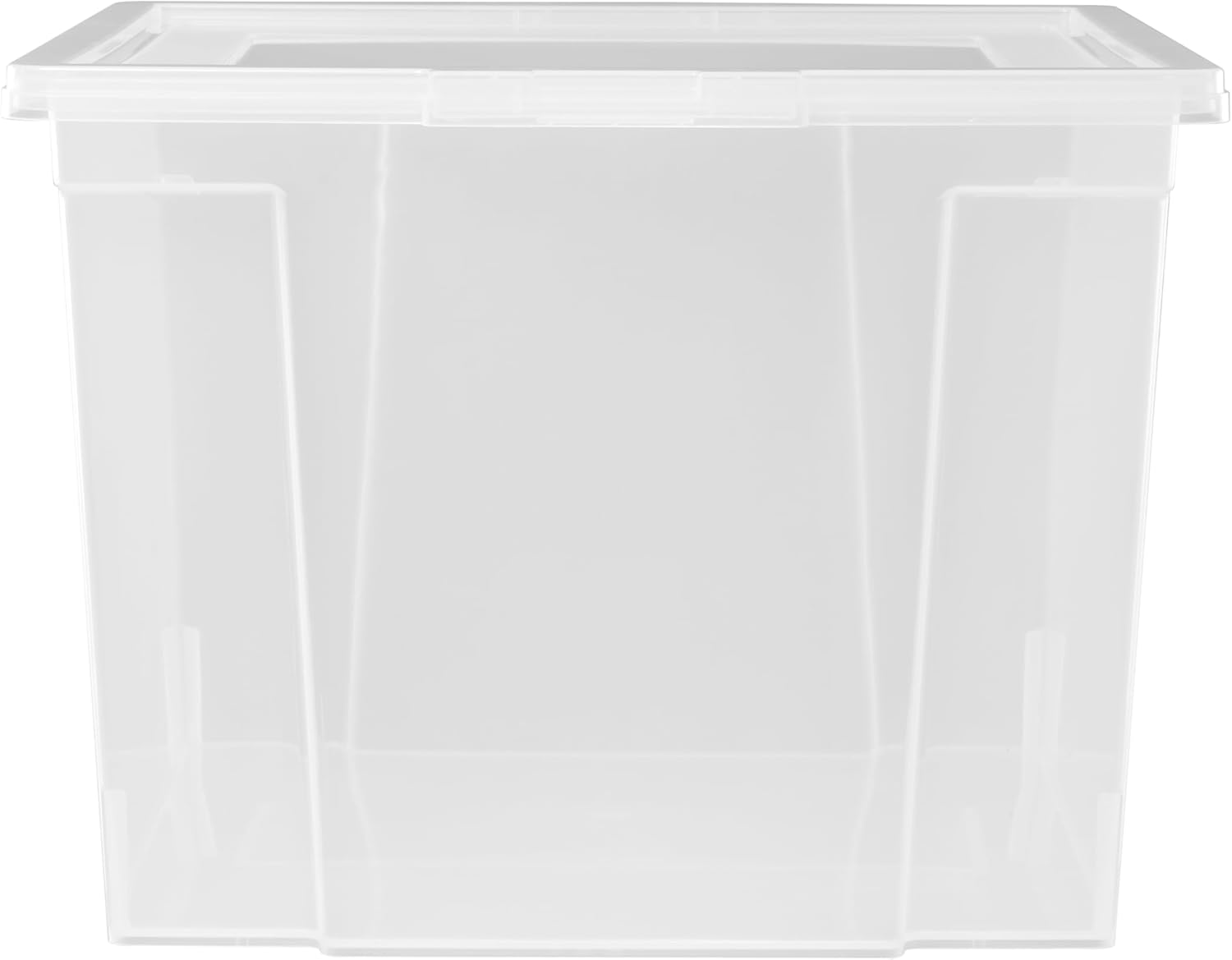 Iris Ohyama Vielseitige Aufbewahrungsbox mit Deckel, Stapelboxen, 30 l, 6er-Set, transparent, stapelbar, Kunststoff, für Schrank, Regale, Organisation, Kleidung, Bettwäsche, Kunststoffbox mit Deckel, USB-M – Bild 3