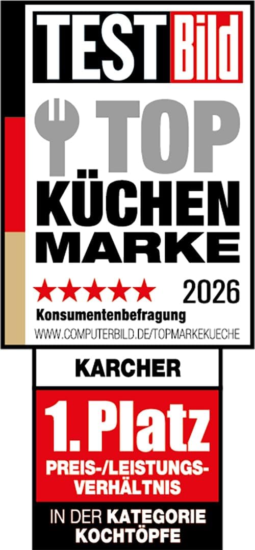 Karcher Jasmin 121008 20-teiliges Kochgeschirr-Set mit Brattopf und 4 Schüsseln aus Edelstahl für Induktion – Bild 10