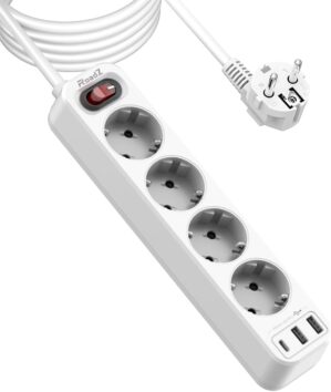 RoadZ Steckdosenleiste mit USB-Stec...