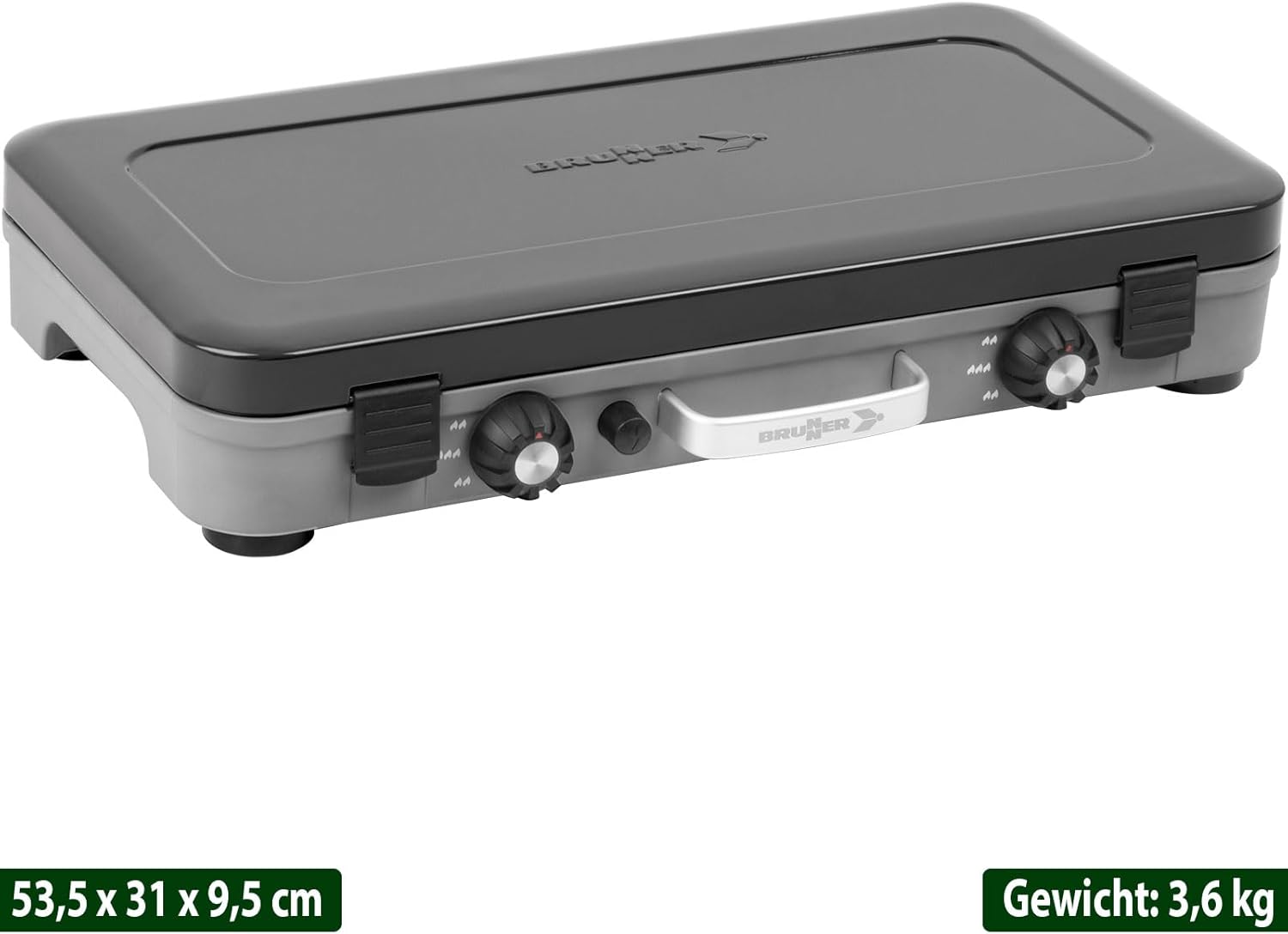 BRUNNER Devil Kookmaster Camping Gaskocher Doppelbrenner mit 30 oder 50 mbar | Tisch Camping-Kocher 2-flammig Edelstahl Gasgrill & Gaskocher 50mbar - Gasregler + Gaschlauch 1 Meter – Bild 7