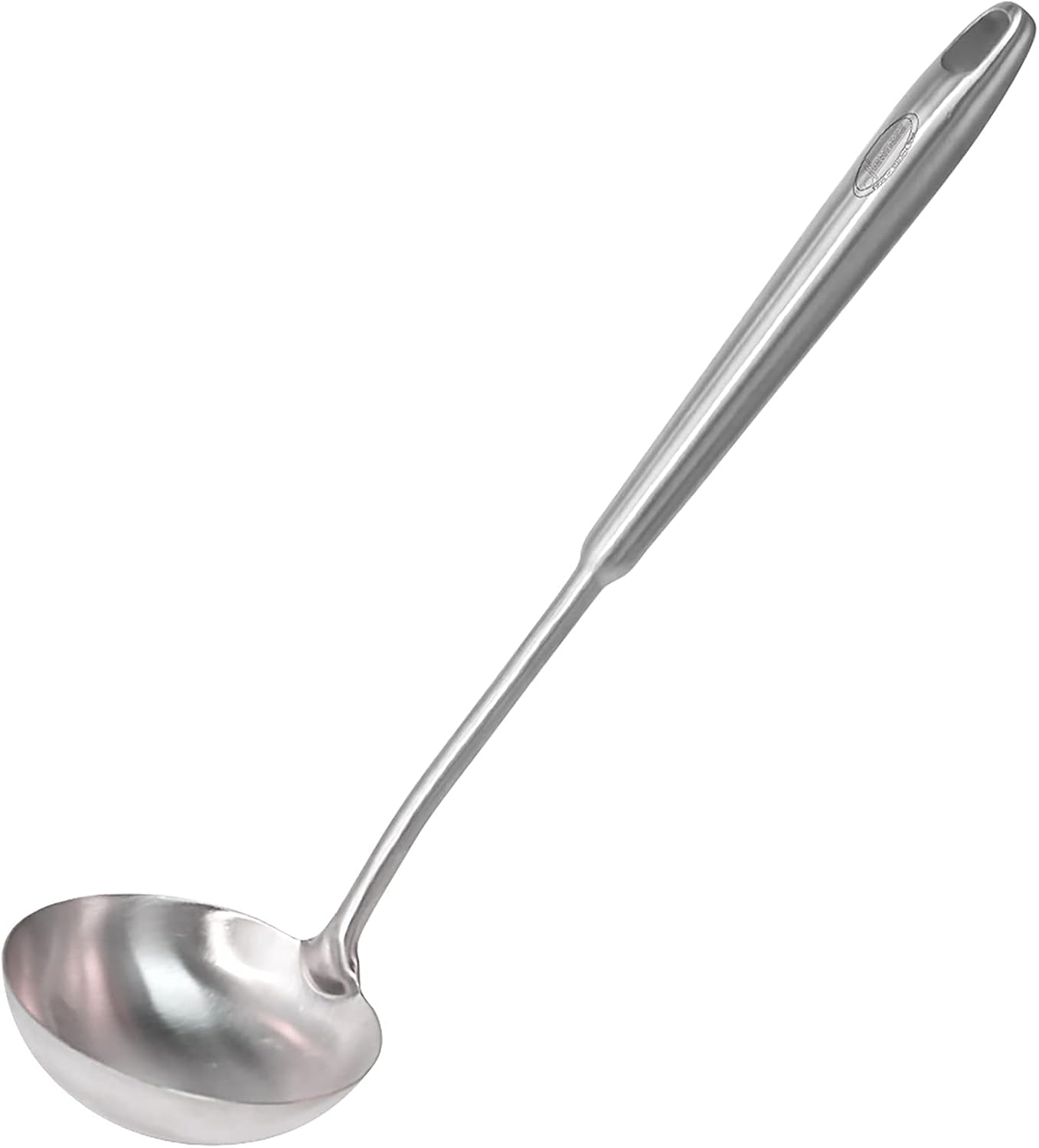 Newness Suppenkelle, Schöpfkelle & Schöpfkelle aus Edelstahl (rostfrei, hitzebeständig), Kochlöffel mit ergonomisch abgerundetem Vakuumgriff für die Küche, ideale Küchenutensilien & Küchenhelfer, 13,7 Zoll