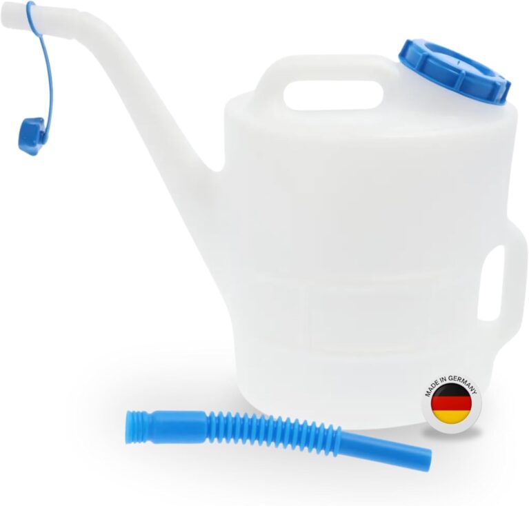 BERGER Einfüllkanne 13 L mit flexiblem Auslauf, Wasserkanister-Wasserkrug mit großer Öffnung und Schraubdeckel, Trinkwasserkrug, BPA-frei, temperaturbeständig für Camping, Werkstatt und Outdoor