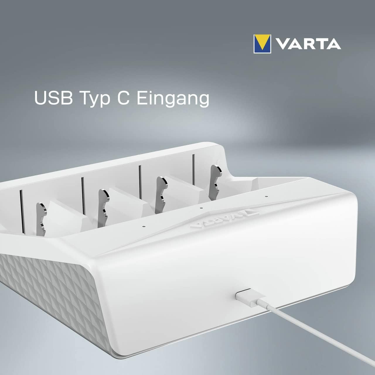 VARTA Batterieladegerät, Batterieladegerät für wiederaufladbare Batterien, lädt 2 oder 4 AA, AAA, C, D oder 1 x 9 V gleichzeitig, Universal-Ladegerät, mit Sicherheitsabschaltung, unbestückt | für wiederaufladbare NiMH-Akkus, Sicherheitsabschaltung, Überlade- und Verpolungsschutz, mit LED-Ladeanzeige, kompaktes Gerät – Bild 11