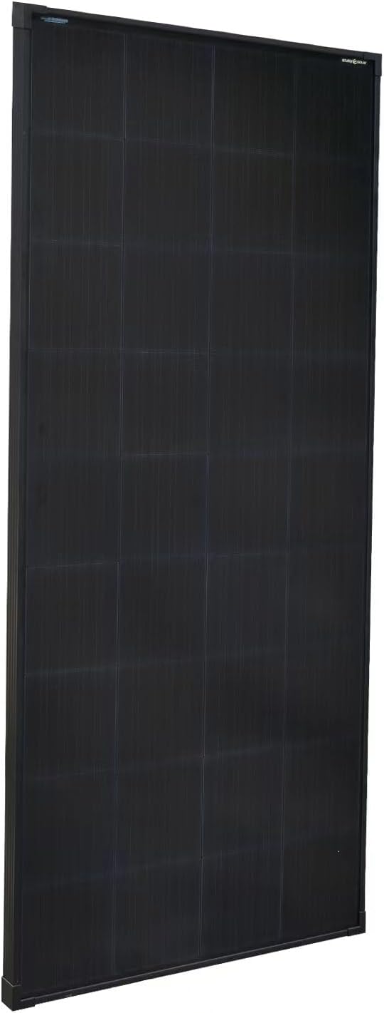 Enjoy Solar Monokristallines Solarpanel 200 W 12 V, Solarpanel mit PERC 9BB schwarzer Rahmenversion (vollständig schwarz), ideal für Wohnmobil, Balkonsystem, Gartenhaus, Boot – Bild 2