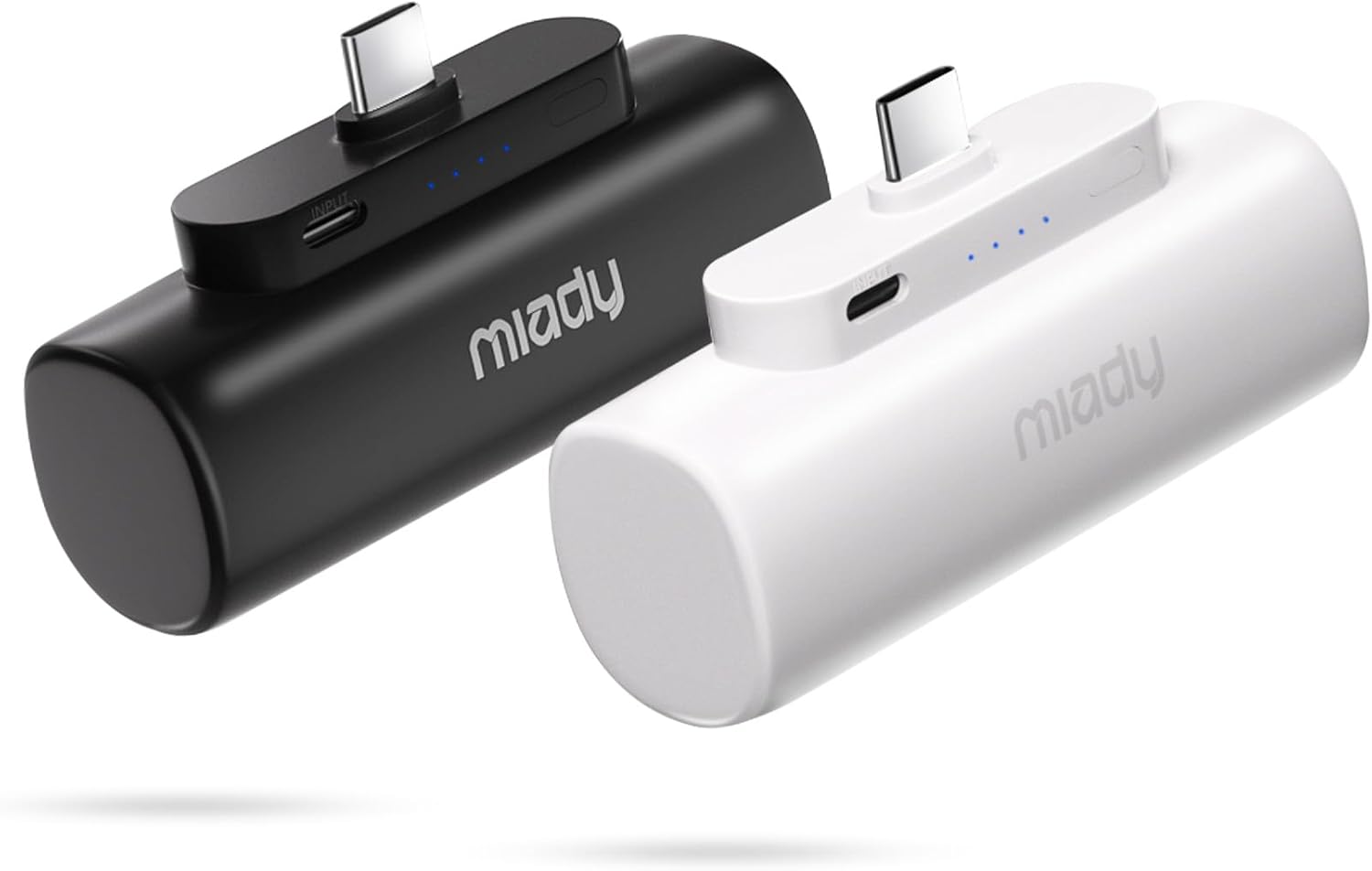 Miady Mini Power Bank klein aber stark, 5000 mAh 5V/2,4A USB C Ausgang Externe Akkus, kompatibel mit iPhone 17/16/15, Samsung S24/S23 Serie, Xiaomi, iPad Pro/Air, AirPods usw.