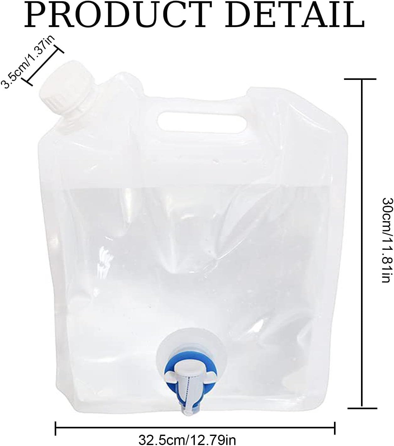 5/10 Liter faltbarer Wasserkanister, Wasserbeutel, BPA-frei, tragbarer Wasserbehälter, faltbarer Faltkanister mit Tragegriff für Outdoor, Camping und Reisen, wiederverwendbarer Wassertank für Wanderpicknick – Bild 9