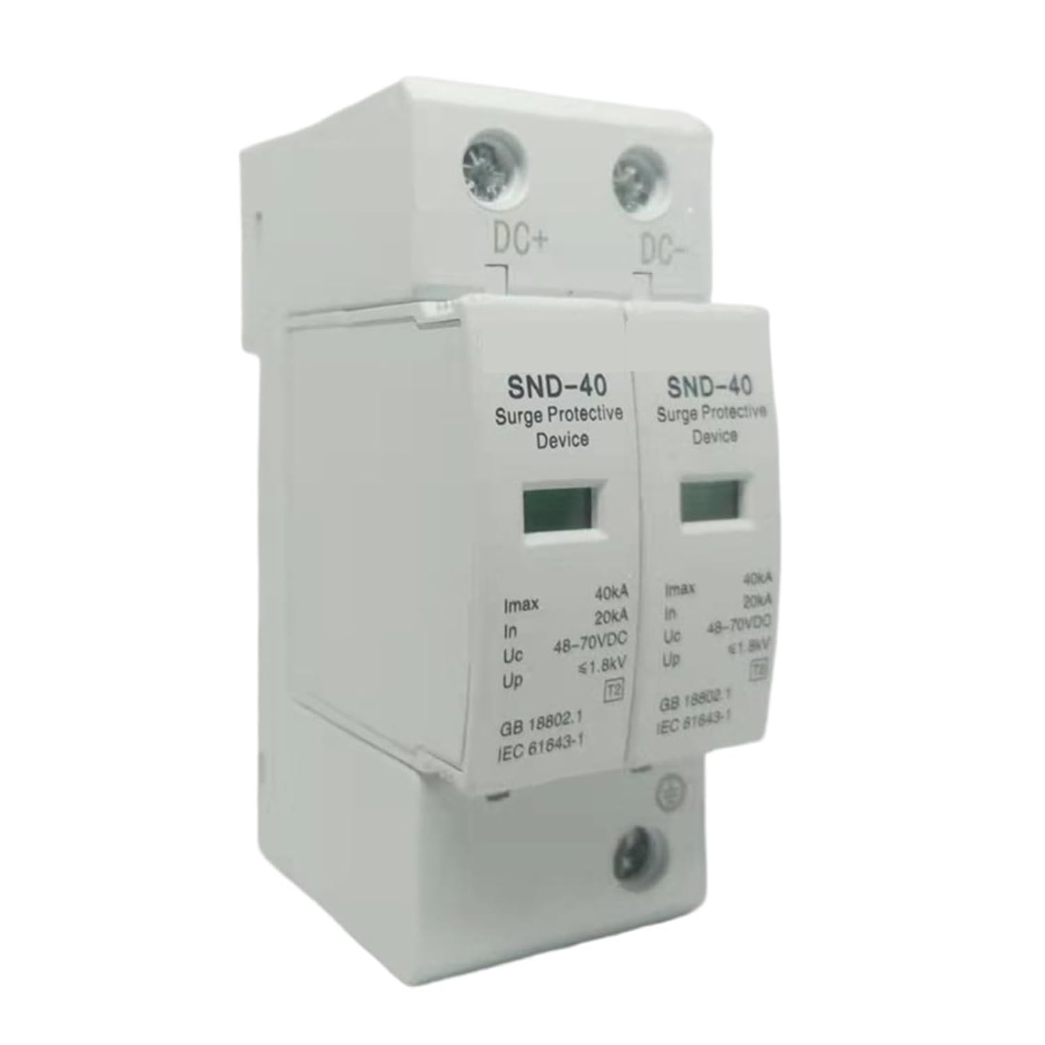 Überspannungsschutz, Spannungsableiter 2P DC-Überspannungsschutz SPD 20KA-40KA 12V 24V 48V 60V 70V 110V 220V Netzteil-Überspannungsschutz (110V-220V) (24 48V)