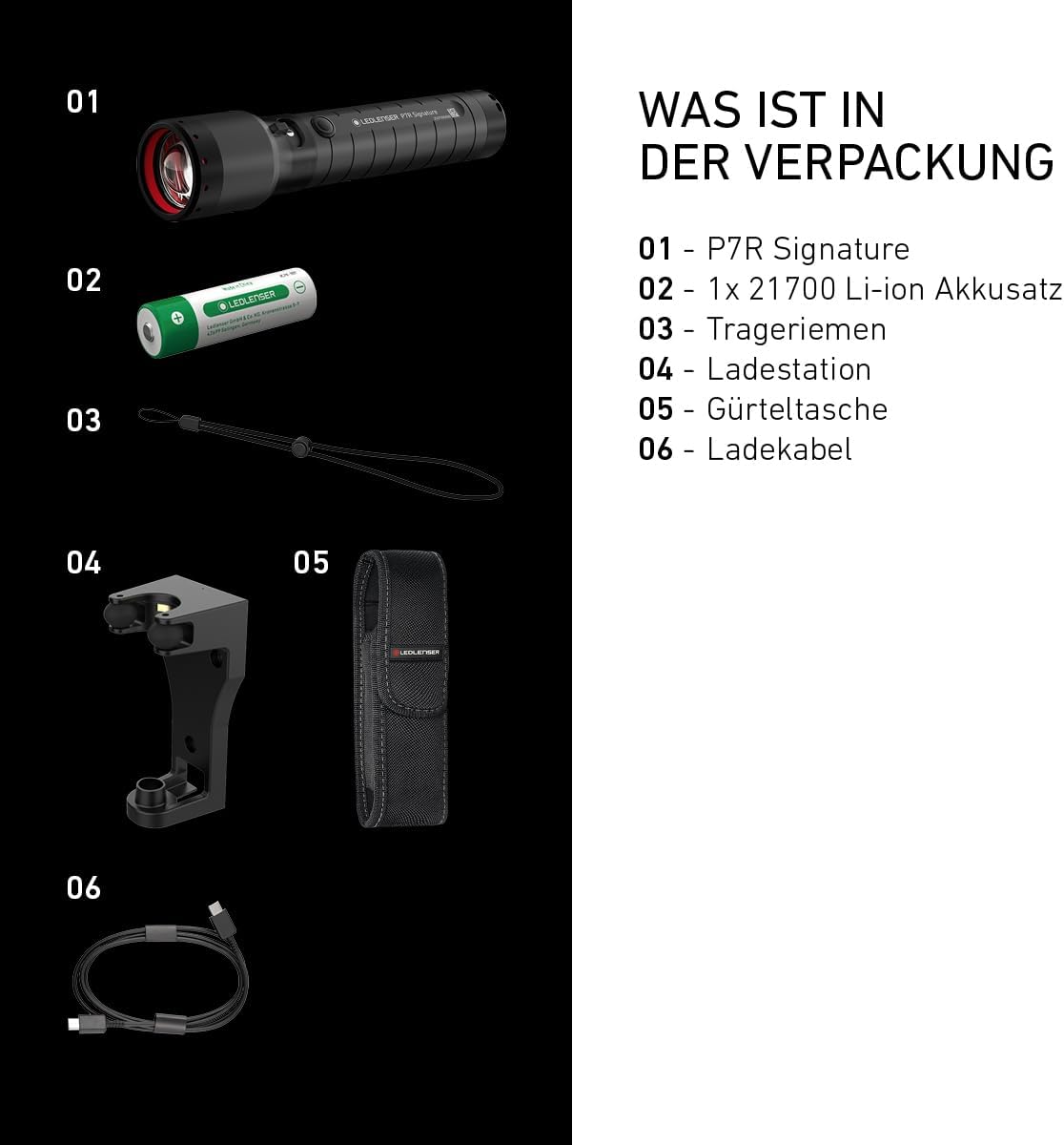 Ledlenser P7R Signature LED-Taschenlampe, wiederaufladbar, 2500 Lumen, 340 m Fokus, 8 Modi, USB-C, IP68 wasserdicht, 80 Stunden Betriebszeit, taktisch für Outdoor, Notfälle, Wandern, Camping – Bild 6