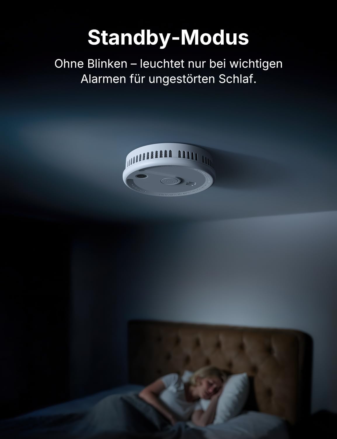 X-Sense Rauchmelder mit 10-Jahres-Batterie, zertifiziert nach EN 14604, Feuermelder mit Magnethalterung, Standby ohne LED-Blinksignal, Test-/Stummschalttaste, Ultra Slim, XS0G-SN, 1 Stück – Bild 3