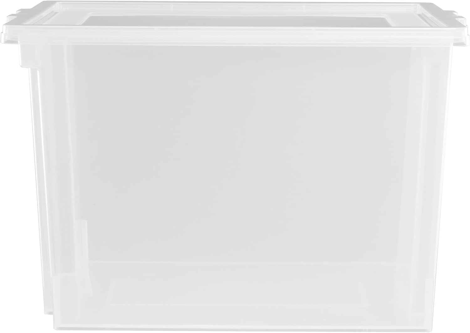 Iris Ohyama Vielseitige Aufbewahrungsbox mit Deckel, Stapelboxen, 30 l, 6er-Set, transparent, stapelbar, Kunststoff, für Schrank, Regale, Organisation, Kleidung, Bettwäsche, Kunststoffbox mit Deckel, USB-M – Bild 2
