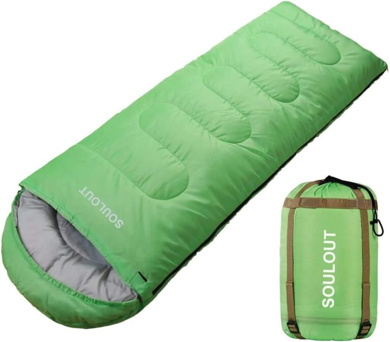SOULOUT 3–4-Jahreszeiten-Schlafsack, wasserdicht und leicht, für Camping, Reisen und Outdoor-Aktivitäten, ideal für Erwachsene und Kinder – 220 x 83 cm