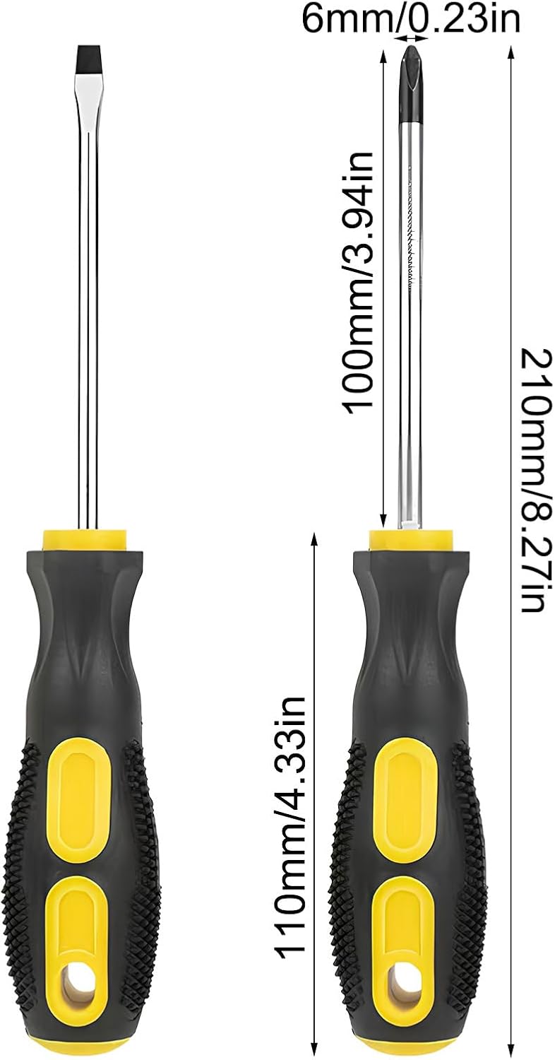 Schraubendreher-Set – 2 Stück tragbare Sicherheitswerkzeuge, verstellbares Schraubendreher-Set – für manuelle, Tasche, Handwerk, Kassette, Haus, Büro, Werkstatt, Wartung – Bild 6