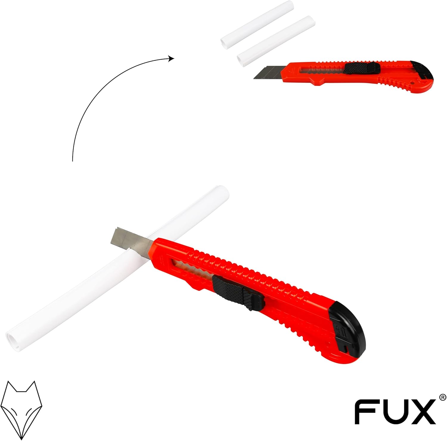 FUX 10 Stück Heizungsrohrabdeckung, Rohrabdeckung, für Rohrdurchmesser 15-18 mm, Länge: 200 mm, Rohrauskleidung für Heizungsrohre, Rohrabdeckung, Heizkörperrohrisolierung, weiß (18,5 x 0,5 x 200) – Bild 3