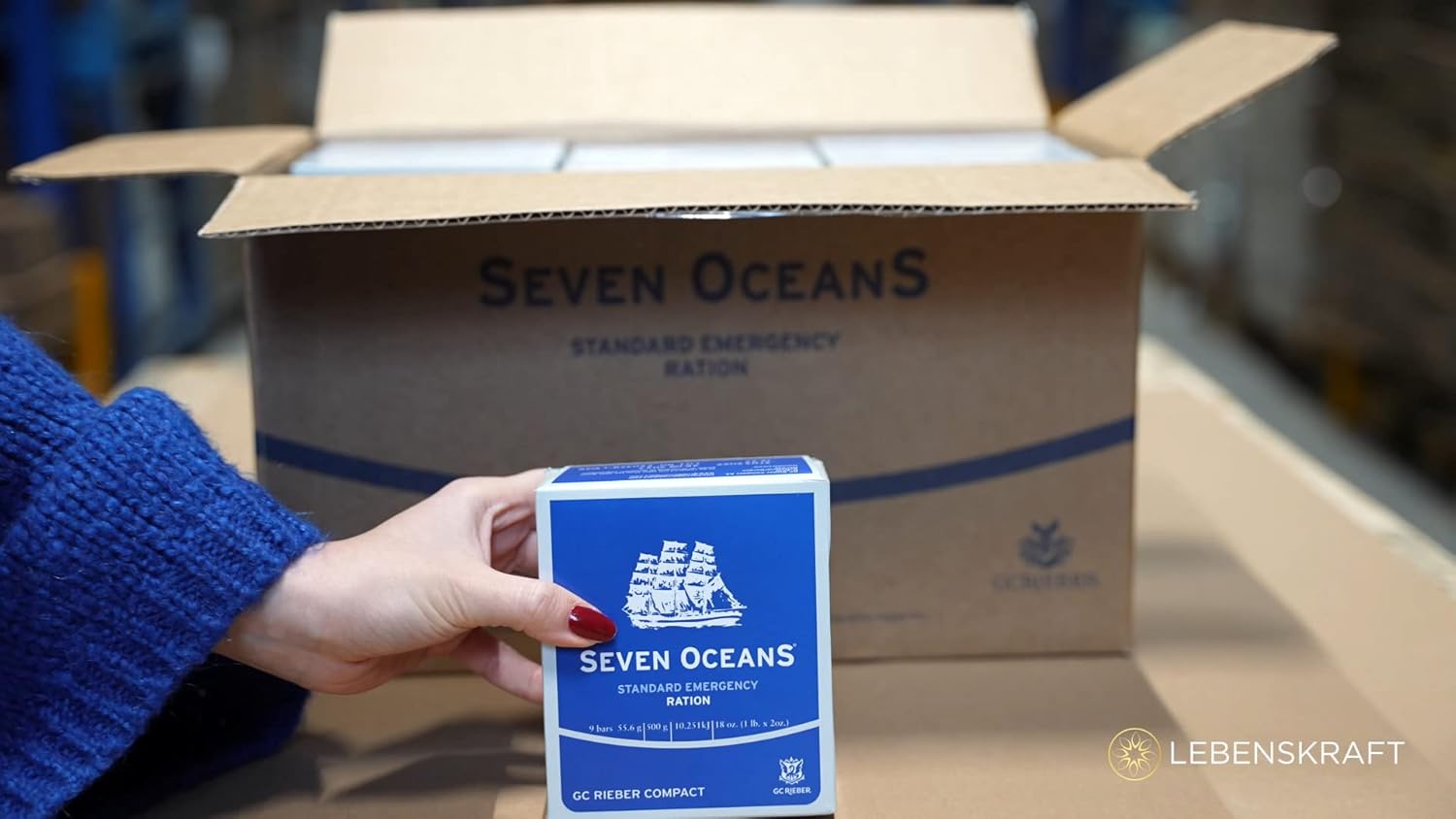 Notfallnahrung, Seven Oceans XXL Notfallnahrung (24 x 500 g), energiereiche Notration mit Vitaminen, extrem haltbare Einheiten, Überlebensnahrung – Bild 2