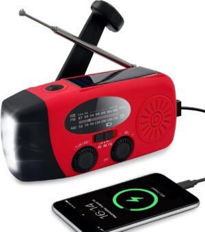 2000 mAh Notfall-Solar-Handkurbelra...