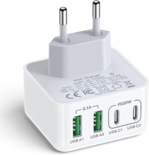 USB C Ladegerät, 40W 4-Port Mehrfa...