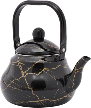 Emaille-Teekanne, 2 l Teekessel, Te...