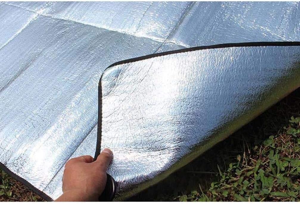 Aluminium-Isomatte, Schaumstoffmatten, 200 x 200 cm, isolierte Matte, faltbare Zeltmatte, Bodenmatte, Thermomatte, Isomatte für Camping, Aluminiumfolie, ultraleicht, silberfarben – Bild 3