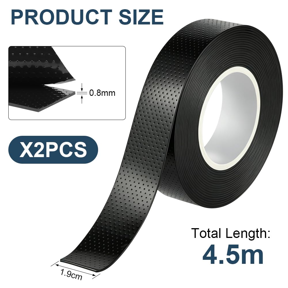 Selbstschweißendes Isolierband, universal, 4,5 m x 19 mm x 0,8 mm, wasserdichtes Gummiband, schwarz, elektrisches Isolierband, Reparatur, Reparaturband für Rohre, Kabelwerkzeug (2 Rollen) – Bild 2