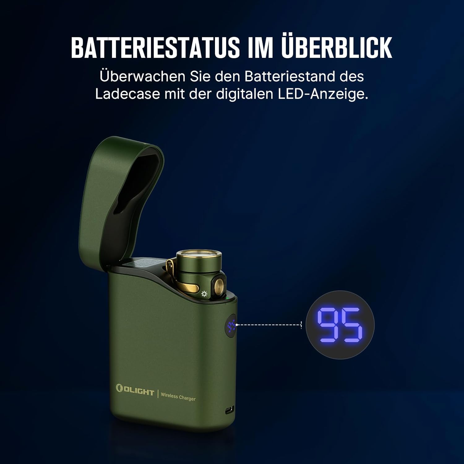 OLIGHT Baton 4 Kit Mini-LED-Taschenlampe wiederaufladbar mit dimmbarem Ladeetui, Handlampe bis zu 190 Tage Laufzeit, 1300 lm, 170 m Leuchtweite, superhelle kleine Taschenlampe für den täglichen Gebrauch, IPX8 OD grün – Bild 6