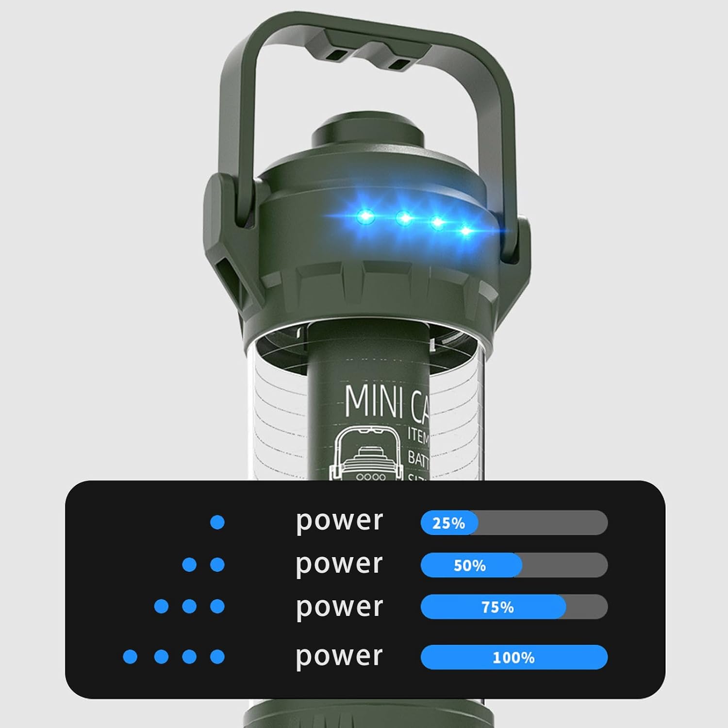 Wiederaufladbare LED-Campinglampe, Akku-Campinglaterne mit Haken, 5 Lichtmodi & Signalblitz, wasserdichte Außenlampe für Camping, Wandern, Angeln, Notfalllampe – Bild 4