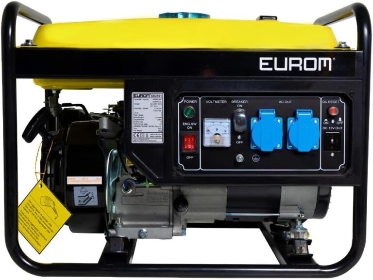 Dönges Stromerzeuger Benzin leise 2200 Watt, Notstromaggregat mit 2 x 230 V Steckdosen, 11 Stunden Betriebszeit, Stromerzeuger 15 L Tank für Outdoor, Camping, Garten, Heimwerker zur mobilen Stromversorgung