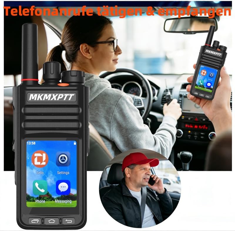 Globales HD-Walkie-Talkie, 2,4-Zoll-TFT-Touchscreen, Android 9.0, WLAN, Bluetooth, GPS, 2G/3G/4G-Unterstützung – Bild 6