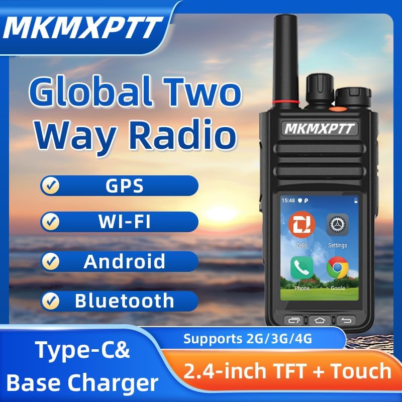 Globales HD-Walkie-Talkie, 2,4-Zoll-TFT-Touchscreen, Android 9.0, WLAN, Bluetooth, GPS, 2G/3G/4G-Unterstützung – Bild 2