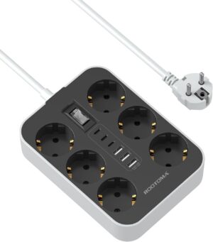 6-fach Steckdosenleiste mit USB (3 ...