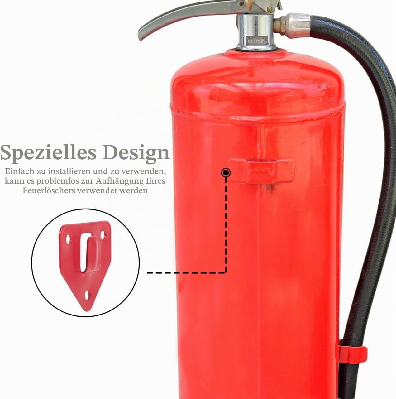 jojofuny 8 Stück Feuerlöscher-Wandhalterung – Universelle Wandhalterung aus robustem Metall für Trockenchemikalien und Wasserlöscher – Stabile Feuerlöscher-Halterung für Zuhause, Werkstatt & Büro – Bild 2