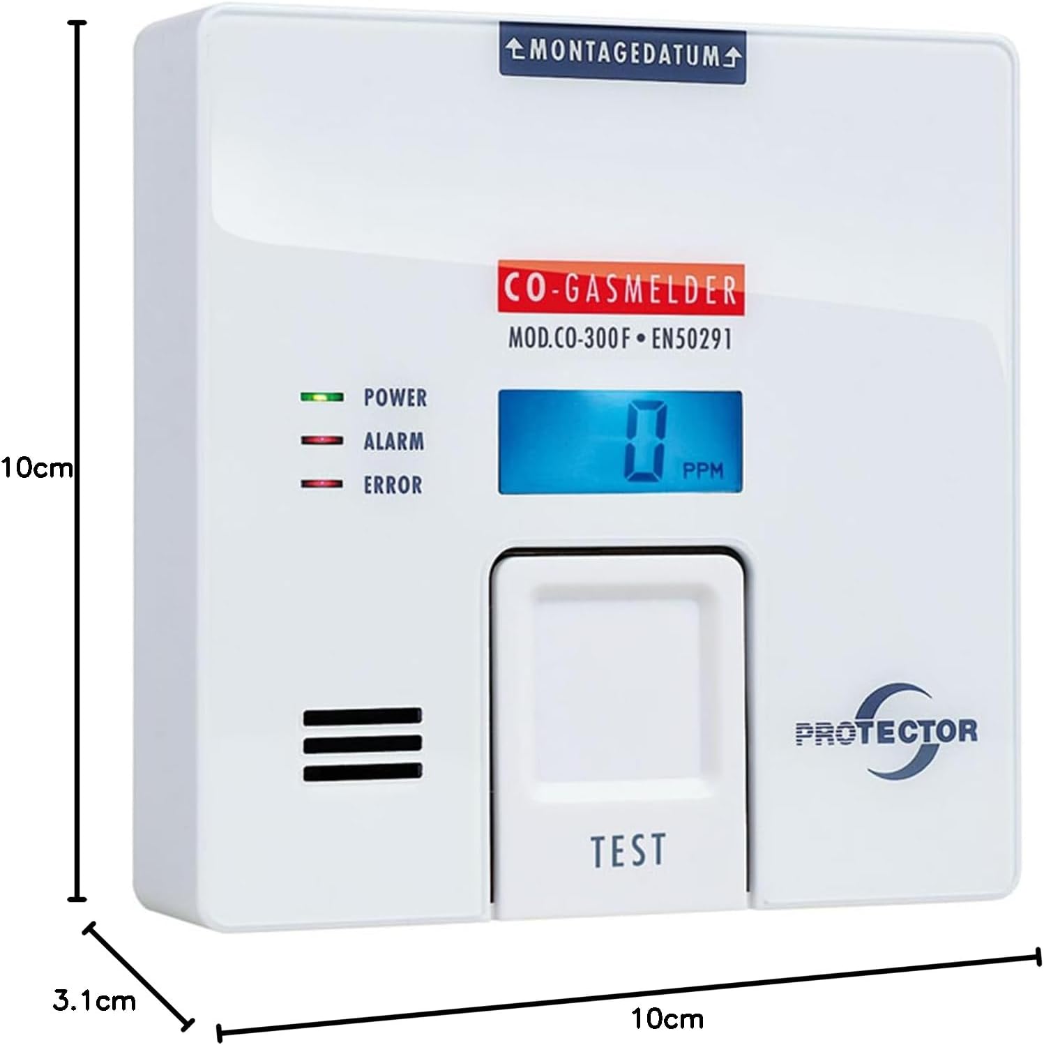 Protector CO-300F batteriebetriebener CO-Gasdetektor | Präziser, langlebiger CO-Detektor mit Figaro-Sensor und beleuchtetem Display | Erkennt Kohlenmonoxid für maximale Sicherheit | Wohnwagen und Wohnmobil – Bild 8