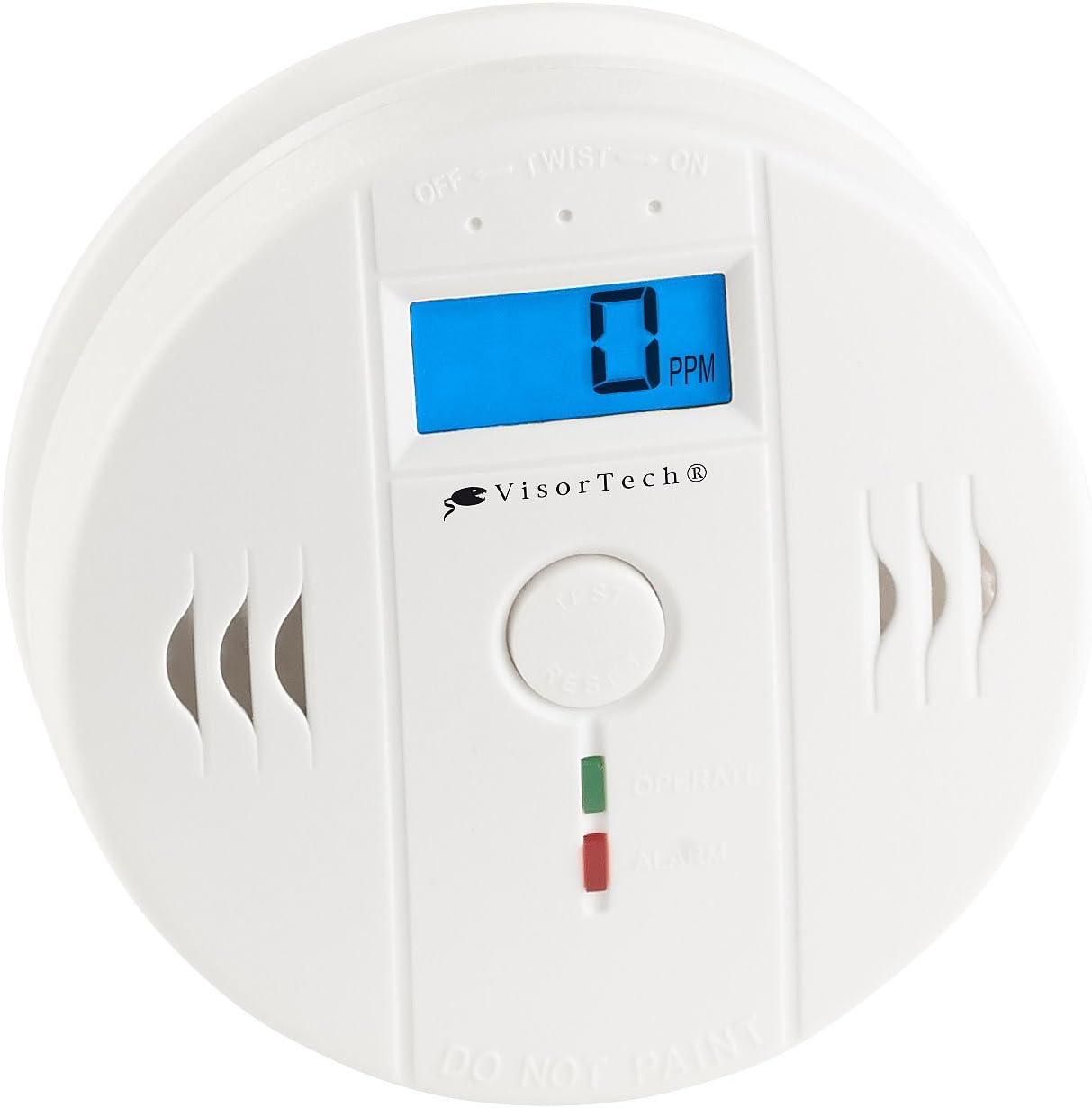 VisorTech Kohlenmonoxidmessgerät: Digitaler Kohlenmonoxiddetektor, LCD-Display, 85-dB-Alarm, EN 50291 (Tragbarer Kohlenmonoxiddetektor, CO-Detektor, WC) – Bild 2