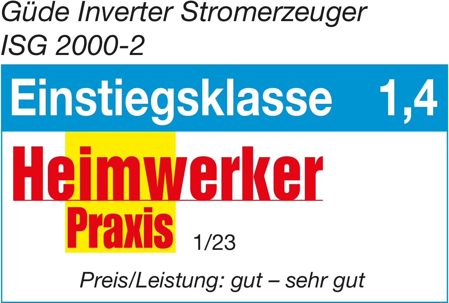 Güde Inverter-Stromerzeuger ISG 2000-2 (4-Takt-OHV-Benzinmotor, 2,11/2,86 (kW/PS), max. 2000 W, 2x 230 V, Laufzeit bis zu 5,9 h, Tankinhalt 4,1 l, Überlastschutz, Eco-Funktion, Antivibrationsfüße) – Bild 9