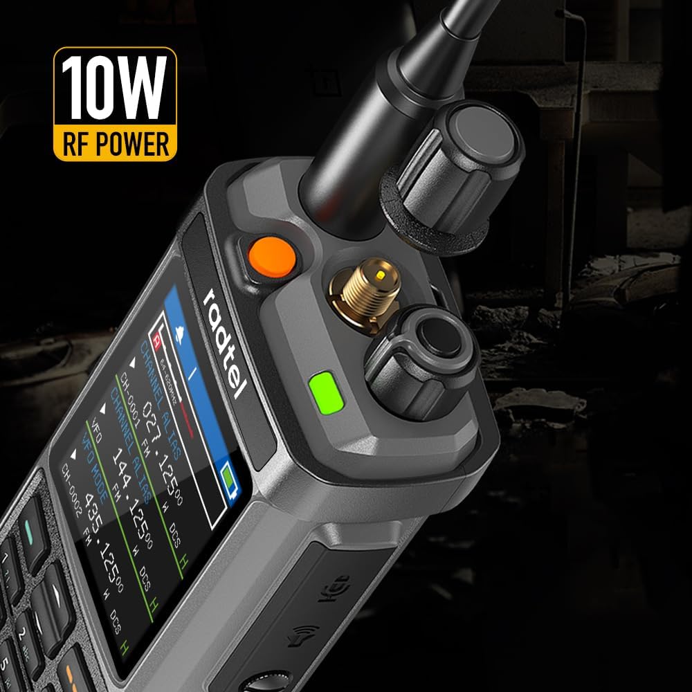 Radtel RT-880G GPS APRS Radio Amateur 10 W Talkie Walkie Radio CB tragbar 1024 Kanäle HF SSB Rx mit Gehäuse und Band Croisée, 2,4 Pouces mit 2,4 Pouleur, wiederaufladbarer Akku 2400 mAh – Bild 6