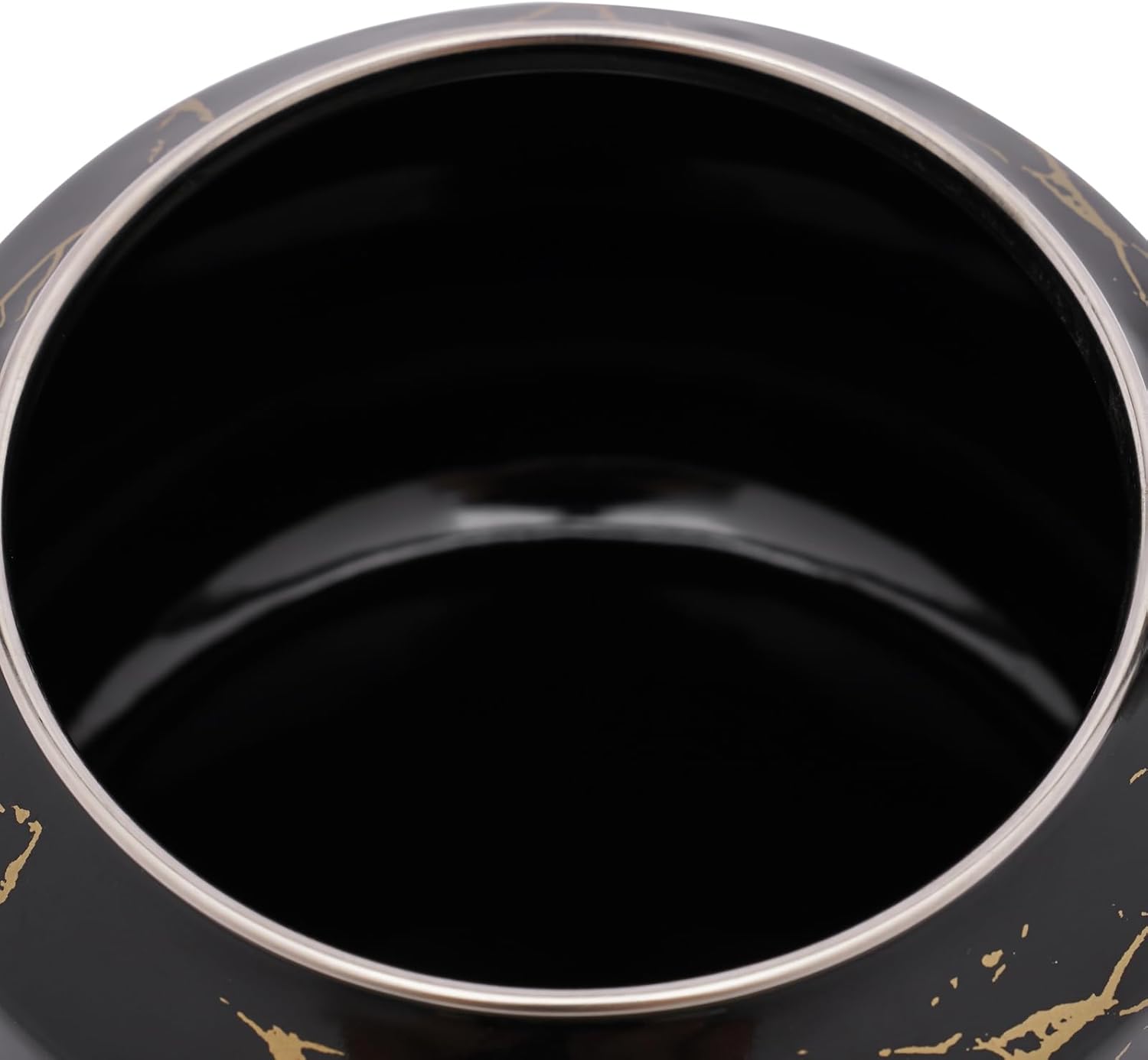 Emaille-Teekanne, 2 l Teekessel, Tee-Kaffeekanne – Vintage, elegant und hochtemperaturbefeuert – geeignet für elektromagnetische Öfen und Gasherde – 2 l Fassungsvermögen – Schwarz – Bild 3