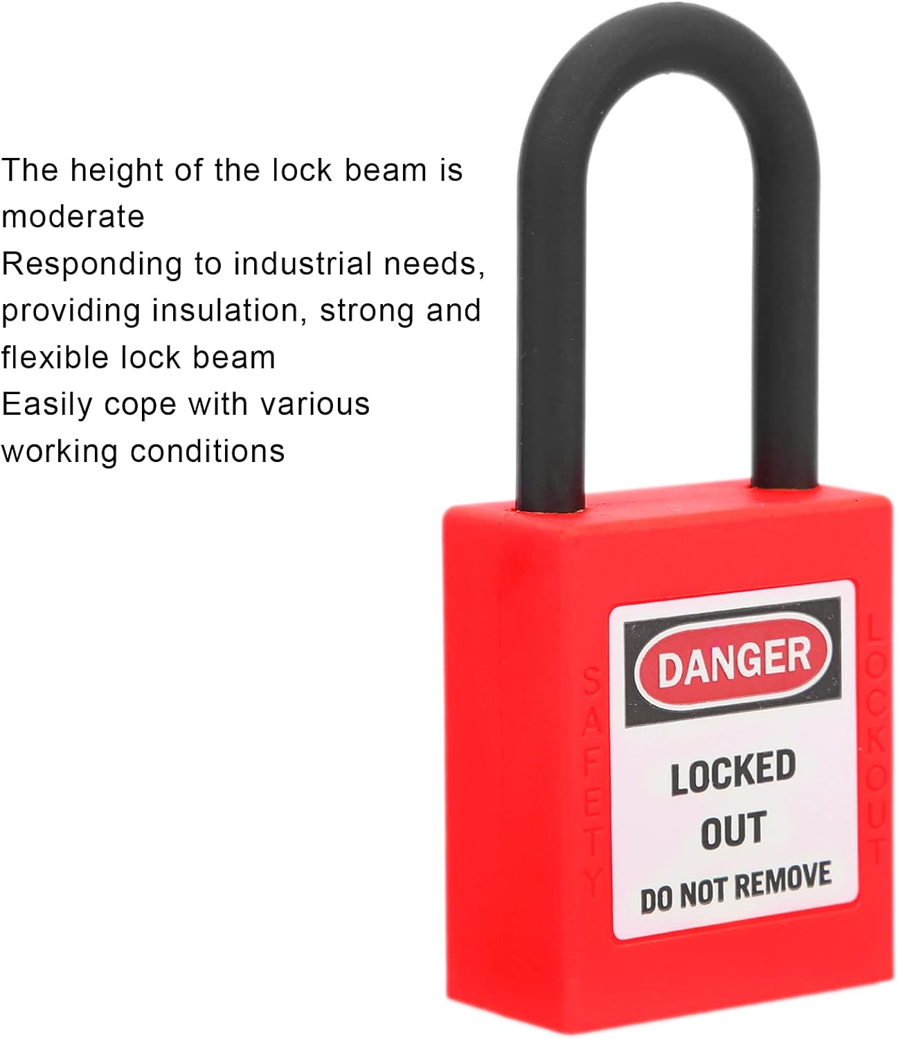 Lockout-Tagout-Schlösser, 10-teiliges Sicherheits-Vorhängeschloss mit 20 Schlüsseln, staubdichtes Lock-Out-Tagout-Loto-Schlösser-Set für Industrietechnik, Isolierfabriken, Sicherheitswerkzeug (rot) – Bild 5