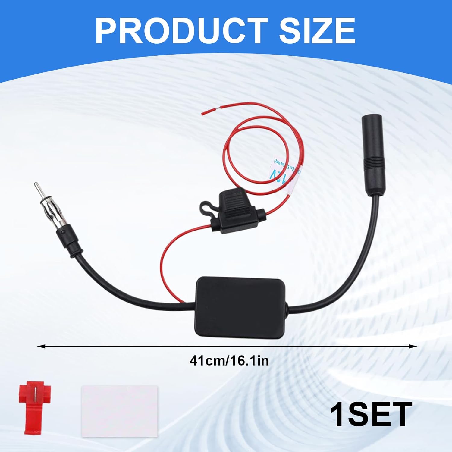 Menibeuty Autoradio Antennenverstärker Universal 12V FM/AM, Autoantenne Signalverstärker Autoantennenverstärker, Dab Splitter Autoradio Dab Antenne Auto für Autoradios Auto FM Radio Antenne – Bild 2