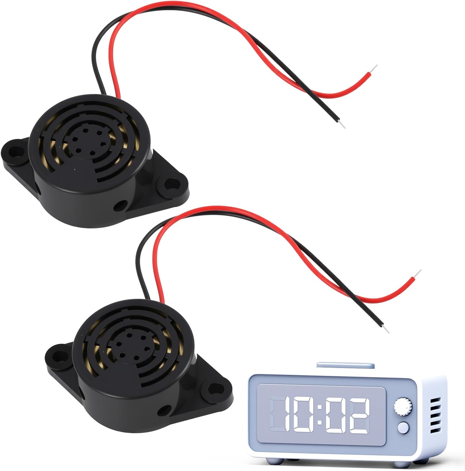 2 Stück Summer Alarm Elektronischer Piepton Summer DC 3V 12V 24V, 100 dB lauter Warnton, Dauersignalgeber für vielfältige Einsatzmöglichkeiten in der Arbeitssicherheit und bei Heimwerkerprojekten – Bild 8