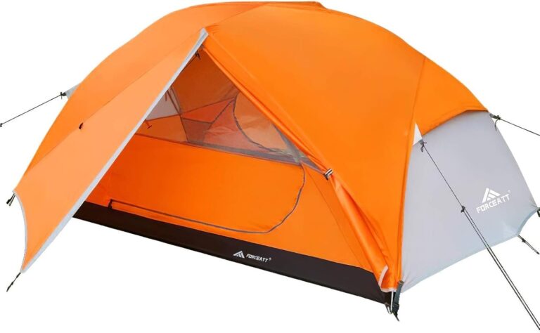 Forceatt Zelt 2–3 Personen Campingzelt, 2 Türen wasserdicht und winddicht, 3–4 Jahreszeiten, ultraleichtes Rucksackzelt für Trekking, Camping, Outdoor.