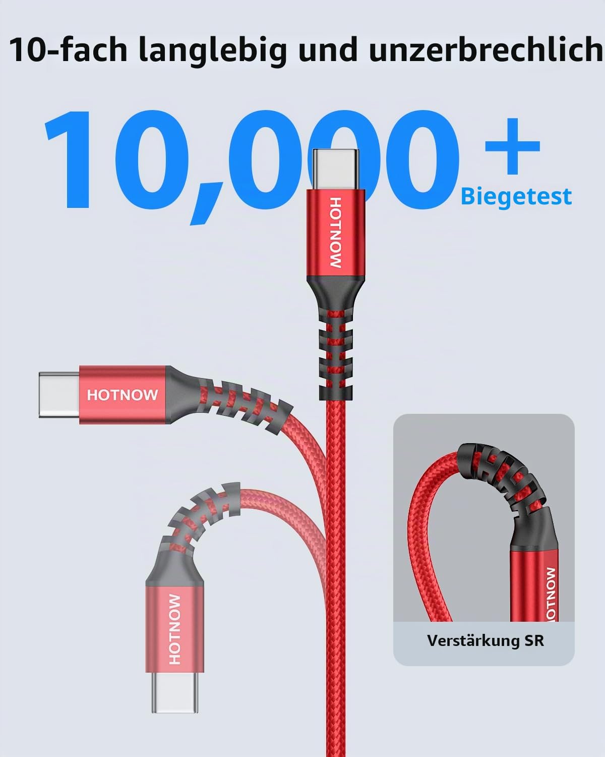 Kurzes USB C Kabel 30cm 3er Pack, 3A USB A auf USB C Ladekabel Schnellladekabel Nylon geflochten für iPhone 17 16, Galaxy S24 S23 S22 S9 A54 A21 17A, Huawei P40/P30, Google Pixel – Bild 5