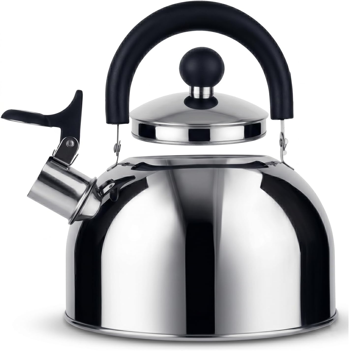COM-FOUR Teekessel 2,0 L – Retro-Wasserkocher aus Edelstahl – Pfeifkessel zum Wasserkochern – Retro-Wasserkocher (01 Stück – 2,0 Liter) – Bild 5
