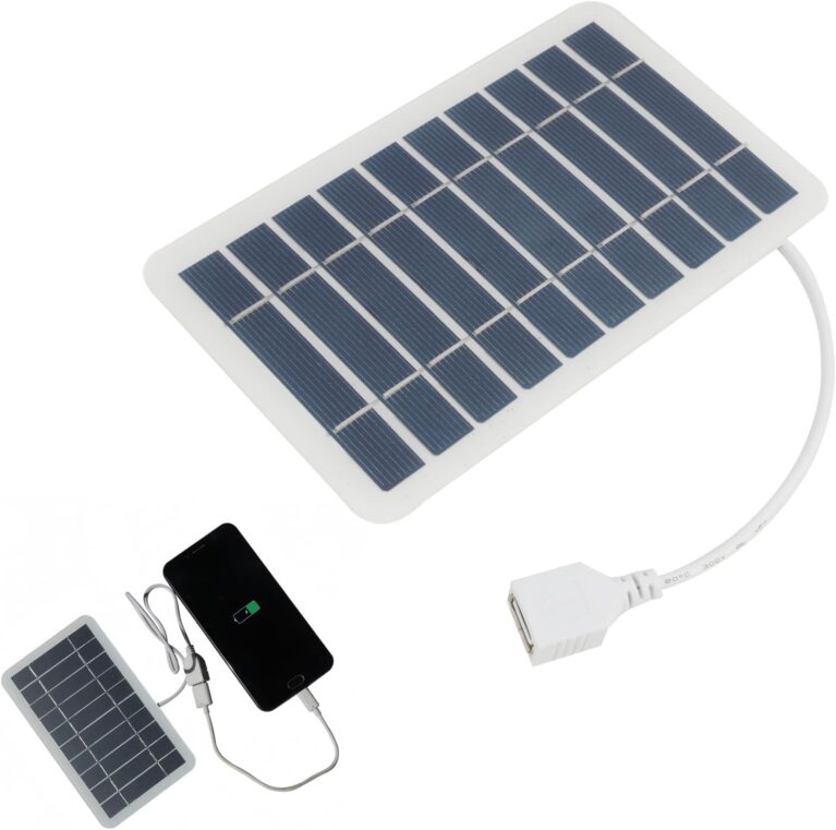 Tragbares Solarpanel 5V 2W mit USB-Anschluss, wasserdicht und robust, für Outdoor-Aktivitäten wie Camping und Wandern, Outdoor-Mini-Solarladegerät, Solarladegerät für Smartphones (1 Stück)