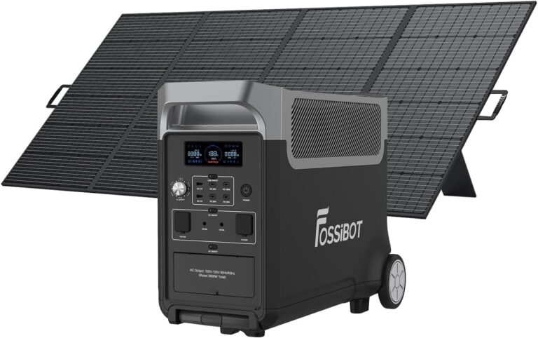 FOSSIBOT F3600 Pro Kraftwerk mit 420 W Solarpanel, 3840 Wh LiFePO4, 3600 W erweiterbarer AC-Ausgang, 3,8–11,5 kWh, Kraftwerk für Zuhause, Camping, Wohnmobil