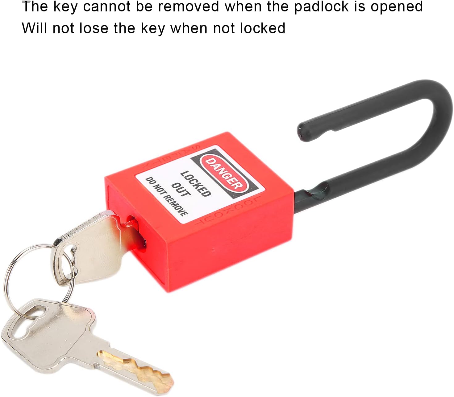Lockout-Tagout-Schlösser, 10-teiliges Sicherheits-Vorhängeschloss mit 20 Schlüsseln, staubdichtes Lock-Out-Tagout-Loto-Schlösser-Set für Industrietechnik, Isolierfabriken, Sicherheitswerkzeug (rot) – Bild 7