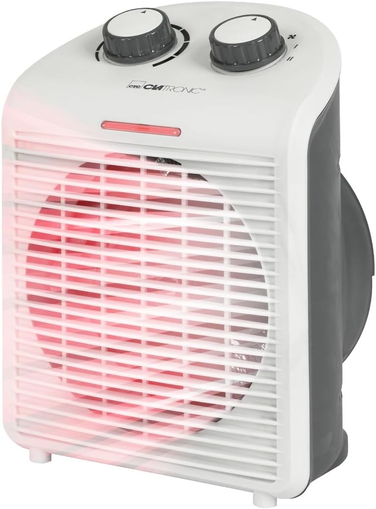Clatronic® HL 3761 mobiler und kompakter Heizlüfter, 2000 und 1000 W, Heizkörper, klein, mit Kontrollleuchte und Überhitzungsschutz – Bild 8