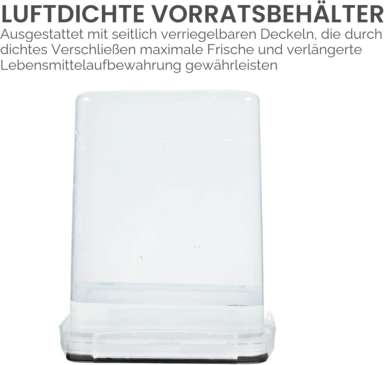 Vtopmart 5,2L große Vorratsgläser mit Deckel, luftdicht, 4 Stück Kunststoff-Aufbewahrungsboxen, Küchen-Organizer, BPA-frei, Vorratsbehälter für Zucker und Mehl mit Etiketten und Messbechern – Bild 5