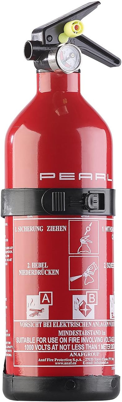 Pearl Car Feuerlöscher: Kompakter ABC Car & Co Feuerlöscher, 1 kg, 5 A, 34 B C (Pulverfeuerlöscher)