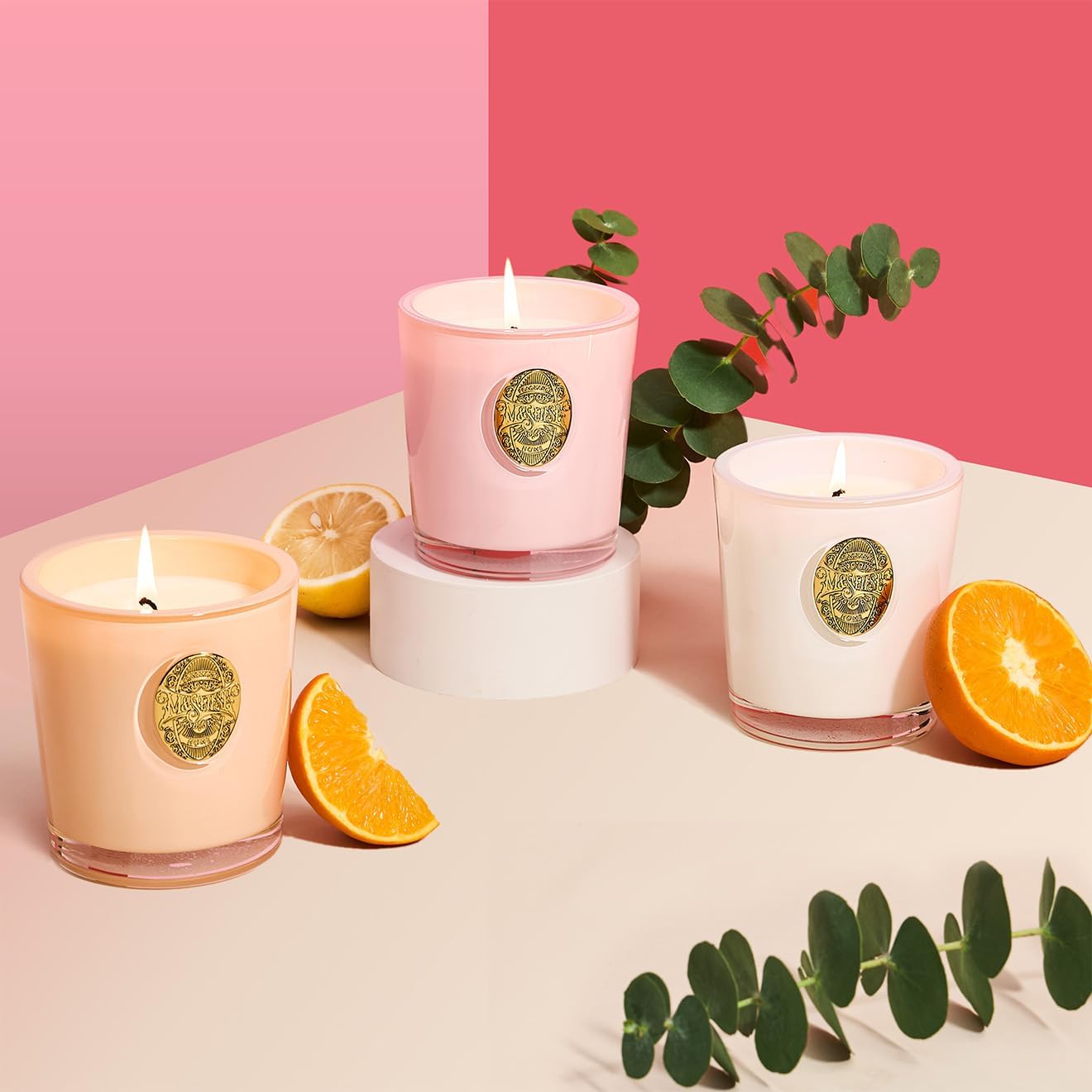 M&SENSE Duftkerzen im Glas Kokos-Limette-Aprikose, 290 g Duftkerze, natürliche Sojakerze, bunte Kerzengeschenke für Frauen, Aromatherapie-Kerze zur Entspannung, 55 Stunden Brenndauer – Bild 6
