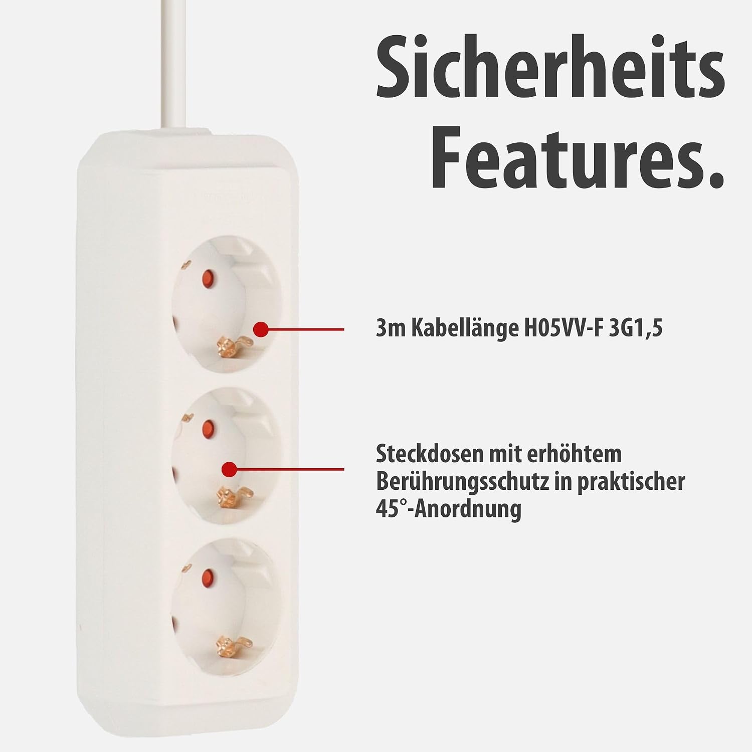 Brennenstuhl Eco-Line 3-fach Steckdosenleiste – Bild 3